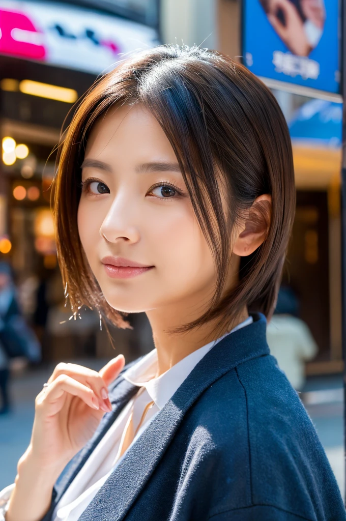 ((Highest quality)), ((masterpiece)), (detailed), Japanese,Street Corner,Beauty,OL,Tokyo,Mature Woman