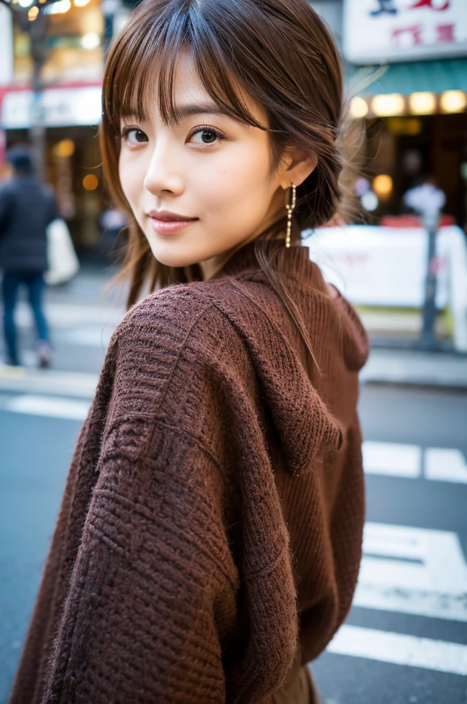 ((Highest quality)), ((masterpiece)), (detailed), Japanese,Street Corner,Beauty,OL,Tokyo,Mature Woman