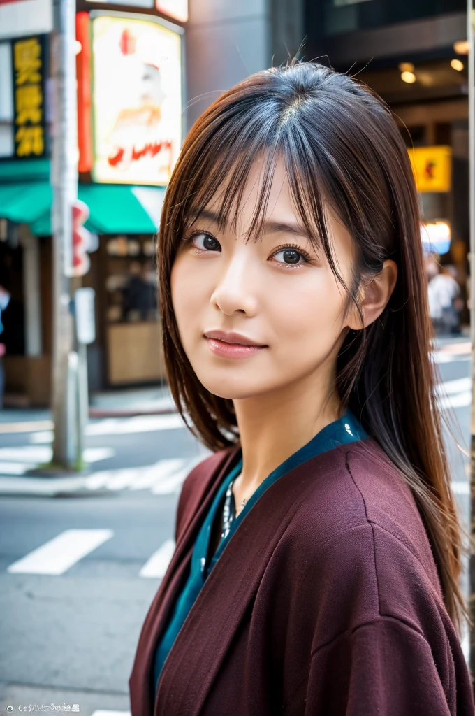 ((Highest quality)), ((masterpiece)), (detailed), Japanese,Street Corner,Beauty,OL,Tokyo,Mature Woman