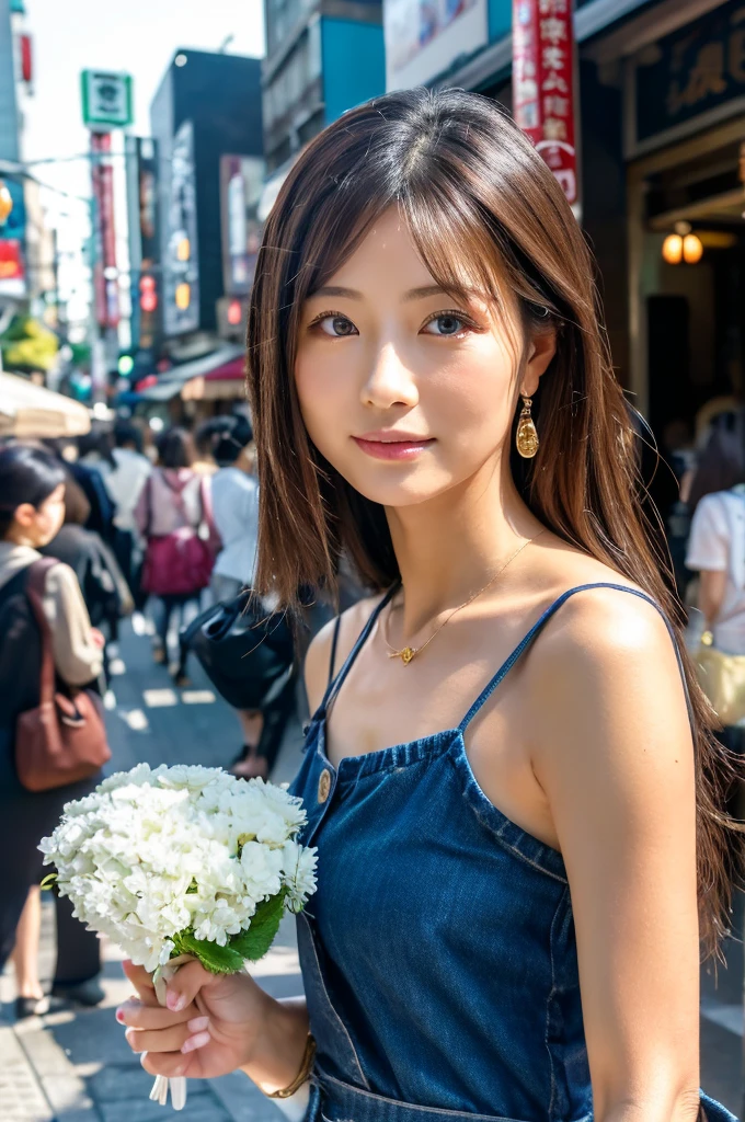 ((Highest quality)), ((masterpiece)), (detailed), Japanese,Street Corner,Beauty,OL,Tokyo,Mature Woman