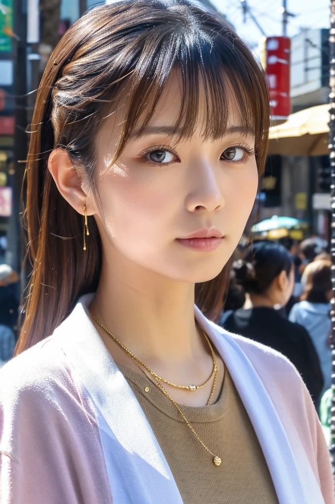 ((Highest quality)), ((masterpiece)), (detailed), Japanese,Street Corner,Beauty,OL,Tokyo,Mature Woman