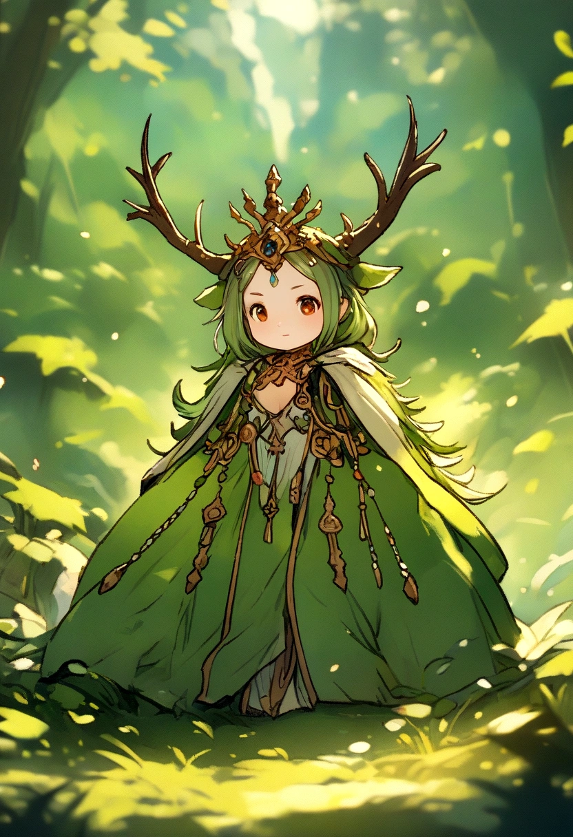 best quality, very good, 1.60,000, ridiculous, Extremely detailed, queen of the forest，Background grassland ((A masterpiece full of fantasy elements))), ((best quality)), ((Intricate details)) (8K)