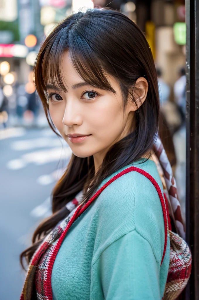 ((Highest quality)), ((masterpiece)), (detailed), Japanese,Street Corner,Beauty,OL,Tokyo,Mature Woman