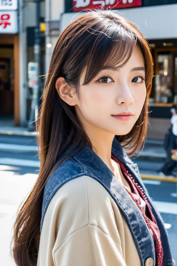 ((Highest quality)), ((masterpiece)), (detailed), Japanese,Street Corner,Beauty,OL,Tokyo,Mature Woman