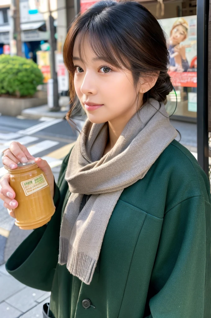 ((Highest quality)), ((masterpiece)), (detailed), Japanese,Street Corner,Beauty,OL,Tokyo,Mature Woman