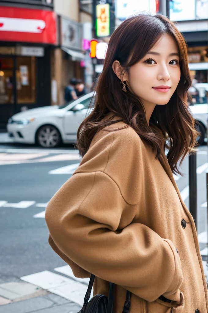 ((Highest quality)), ((masterpiece)), (detailed), Japanese,Street Corner,Beauty,OL,Tokyo,Mature Woman