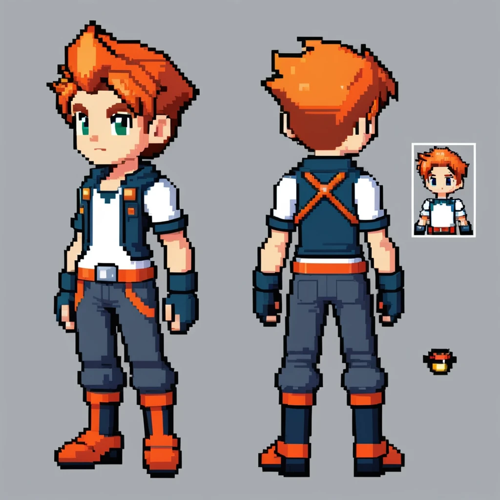Pixel art,pixel art,Create an original character design sheet,main character of the game,boy,juvenile,#39;s outfit,natural perm,musical instrument,bard,((3 views,whole body, background,multiple views,High resolution)),multiple views,multiple poses,Active,action pose,dynamic,nice,masterpiece,highest quality,In detail,Gracefully,RPG,Famicom,Multiple characters,multiple outfits,Final Fantasy,boldly,ASSASIN , BLACK COAT , HUNTER, BLACK HOODIE, ARMOR, DARK SHADOW