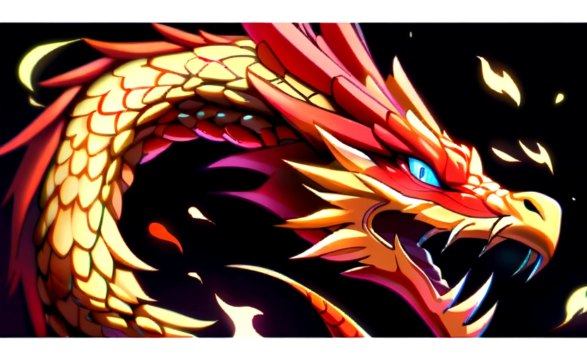 Red fire dragon