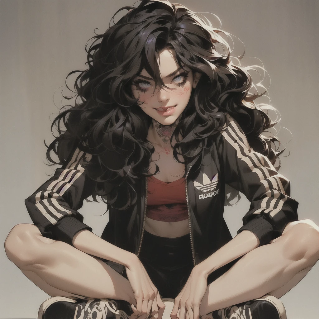 ((best quality)), ((masterpiece)), ((realistic)), (detailed) 1ghotic girl with fluid hair, melt, sexy, lace clothes, tattoos, lots of skulls, mandalas, cinematic, sharp, ray tracing, brightness, luminosity