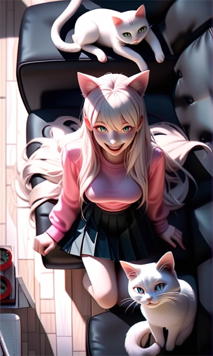 score_9,score_8_above,score_7_above,score_6_above,score_5_above,score_4_above,
1 girl,Alone,very long hair,cat ears,slit paboveils,(big breasts:0.6),girl with a cat,session,Sofa,looking at you,Pink shirt,long sleeves,pleated skirt,happy,session,