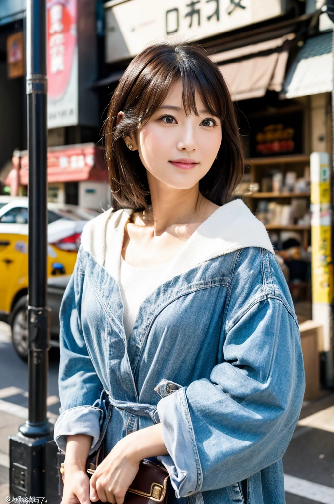 ((Highest quality)), ((masterpiece)), (detailed), Japanese,Street Corner,Beauty,OL,Tokyo,Mature Woman,50th Generation