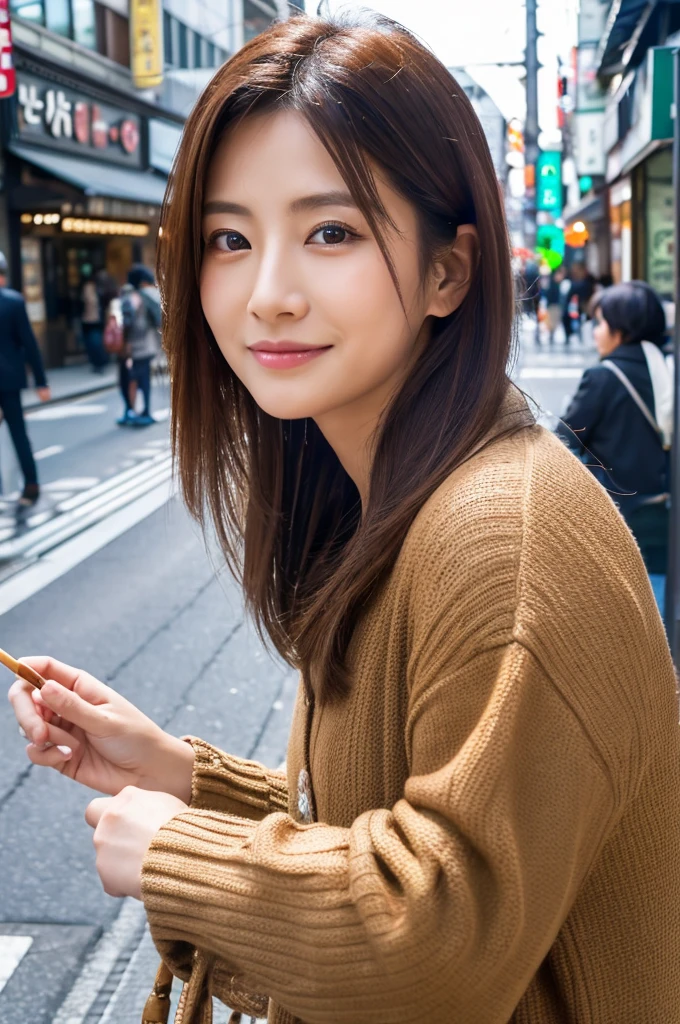 ((Highest quality)), ((masterpiece)), (detailed), Japanese,Street Corner,Beauty,OL,Tokyo,Mature Woman,50th Generation