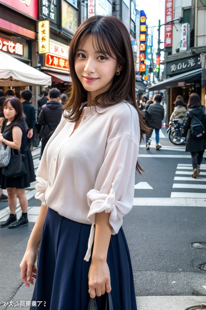 ((Highest quality)), ((masterpiece)), (detailed), Japanese,Street Corner,Beauty,OL,Tokyo,Mature Woman,50th Generation