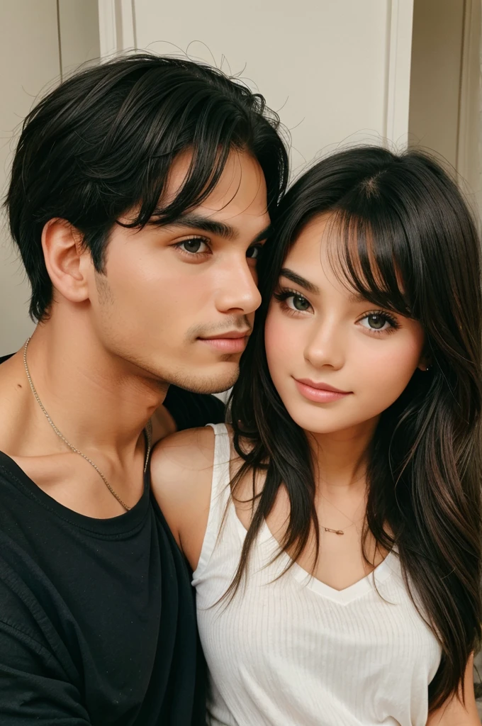 Aa cute beautiful girl with her boyfriend 