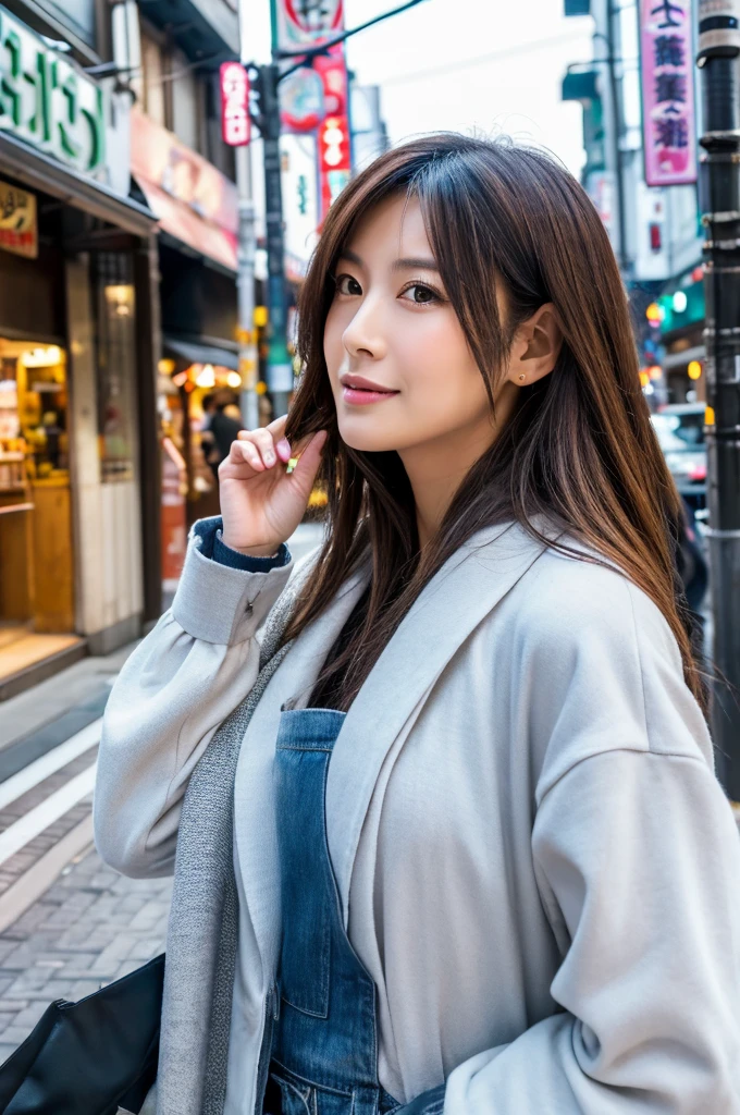 ((Highest quality)), ((masterpiece)), (detailed), Japanese,Street Corner,Beauty,OL,Tokyo,Mature Woman,50th Generation
