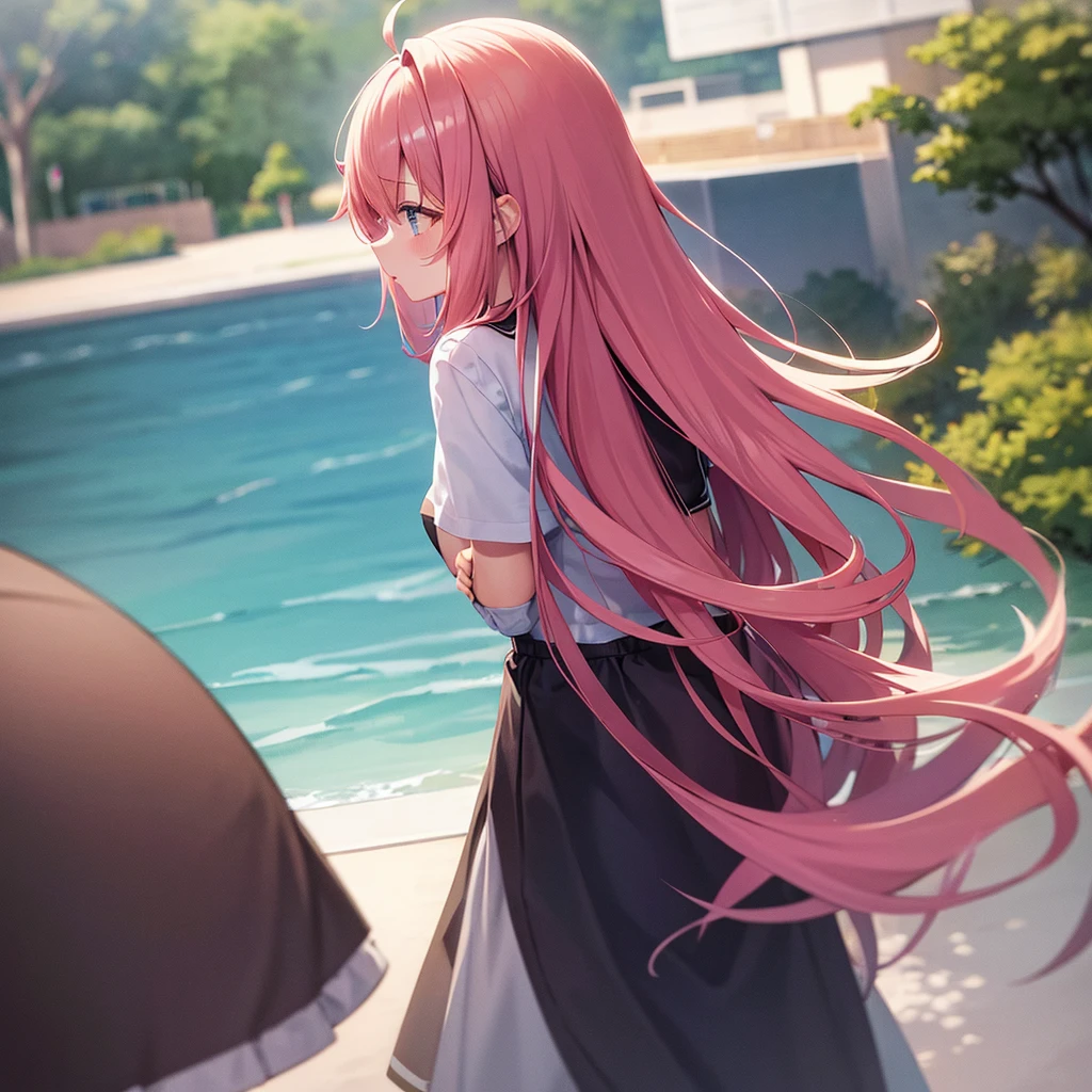 Girl hair pink