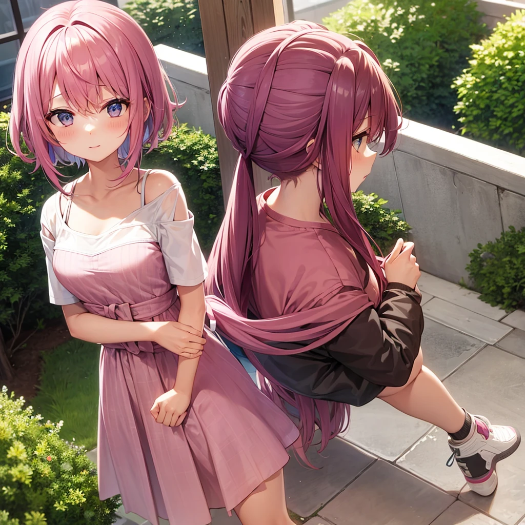 Girl hair pink