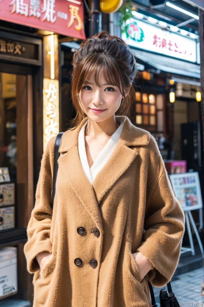 ((Highest quality)), ((masterpiece)), (detailed), Japanese,Street Corner,Beauty,OL,Tokyo,Mature Woman,50th Generation