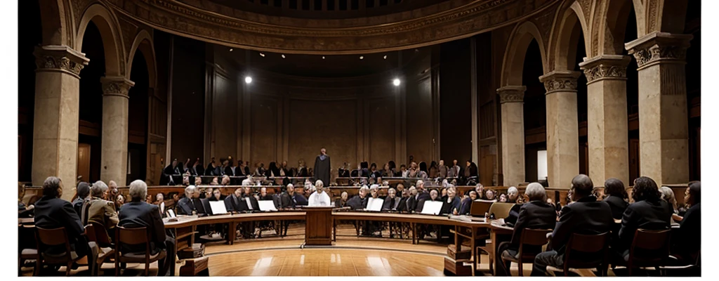 Pano depicting at least 12 philosophers and poets of the past