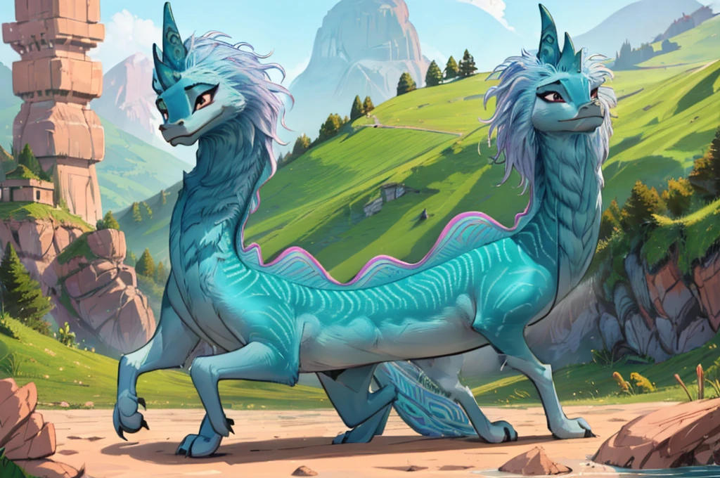 sisu, dragon, furry, feral, female, long hair, cyan skin, long body, light blue mane, liyin, long body, perfect lighting, long tail, , detailed extremely , masterpiece, detailed fur, ((detailed shading)), ((beautiful render art)), ((reflective lighting)), detailed background, perfect detailed face, two horns, long hip, looking at the viewer, beautiful eyes, FEMALE, perfect body, perfect lighting, (camel toe), (4 toes), (black claws), 8K RAW, beautiful and detailed, solo,(ultra detailed), eyeliner, perfect detailed eyes, front portrait, detailed nose dragon, blush, blushed, (defined legs muscles), (beautiful feet), head looking at front, looking front, simple background
, nude, solo, lying on back, legs spread, pussy, anus, nipples, navel, looking at viewer, score_9, score_8_up, score_7_up, score_6_up, score_5_up, score_4_up, (mother and dad:1.5) ((both having sex)) ((standing and carrying sex position))