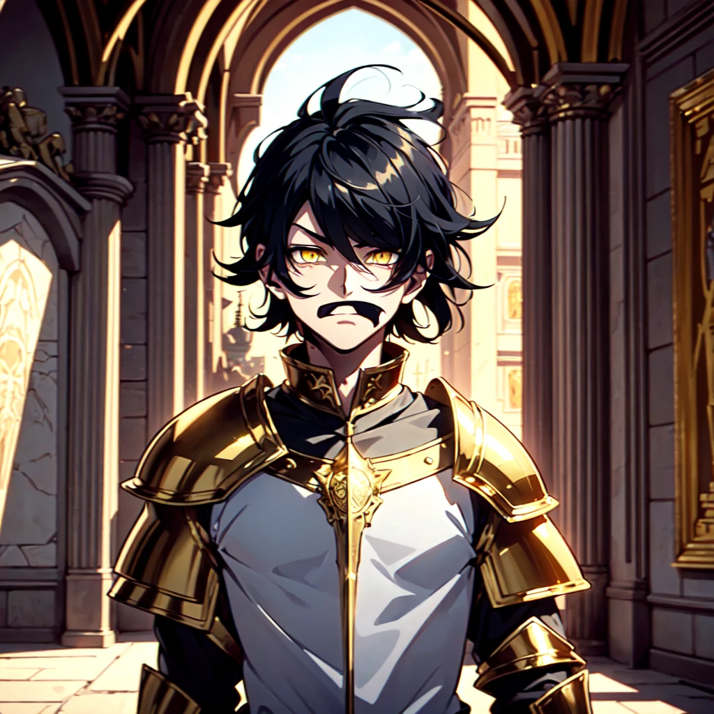 128K Ultra High Definition,
128K Ultra High Quality,
128K Ultra High Resolution,
Best Definition,
Best Quality,
Best Resolution,
Perfectly Detailed,
Perfectly Designed,
Extremely Detailed,
Extremely Designed,
Hyper Detailed,
Hyper Definition,
Hyper Quality,
Hyper Resolution,
Masterpiece,
(((Anime))),
Body Shot,
(((Boy))),
Handsome,
Muscular Body,
(((Black Mid Hair))),
(((Yellow Eyes))),
(((Gold Warlord Armor))),
(((Inside Of Medieval Royal Palace Background Scenery))),
