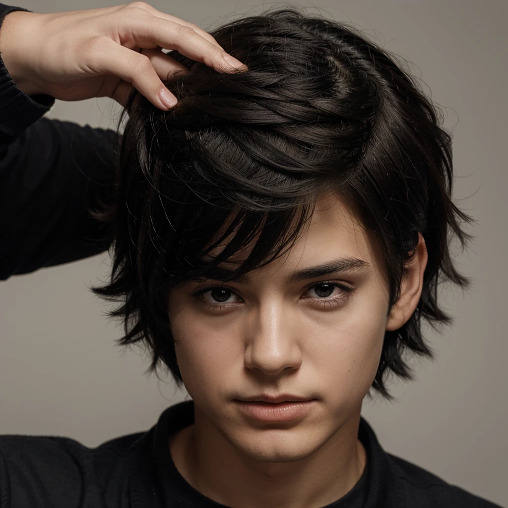 Boy hair black