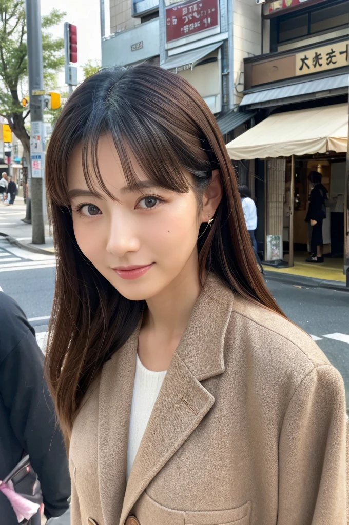 ((Highest quality)), ((masterpiece)), (detailed), Japanese,Street Corner,Beauty,OL,Tokyo,Mature Woman,50th Generation