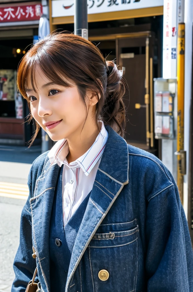 ((Highest quality)), ((masterpiece)), (detailed), Japanese,Street Corner,Beauty,OL,Tokyo,Mature Woman,50th Generation