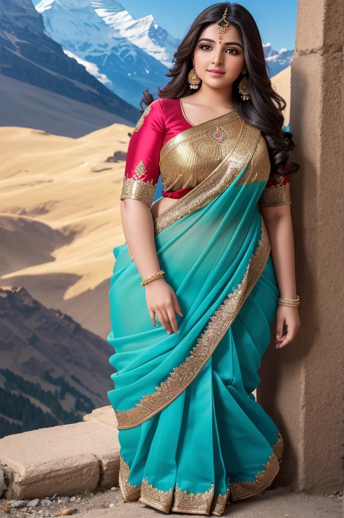 1 Heavenly beautiful and goddess beauty cute and sweet looking face Arabian woman in Matterhorn mountain, Heavenly beautiful Overweight, Heavenly beautiful Extremely fat, Heavenly beautiful and attractive Chubby figure , Heavenly beautiful looking and eye catching luxury style tight fitting elegant saree, reaching out, Heavenly beautiful Arabian woman, 16k, High resolution, masterpiece, highest quality, fine skin, Realistic Photograph