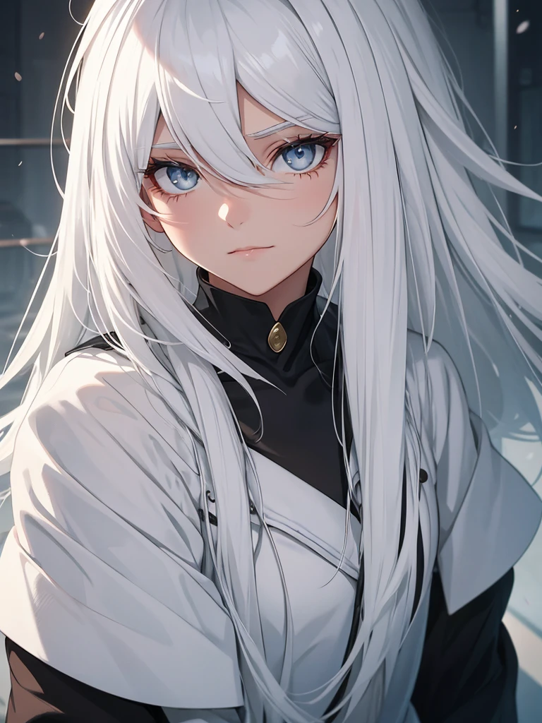 White hair, geen eye, girl