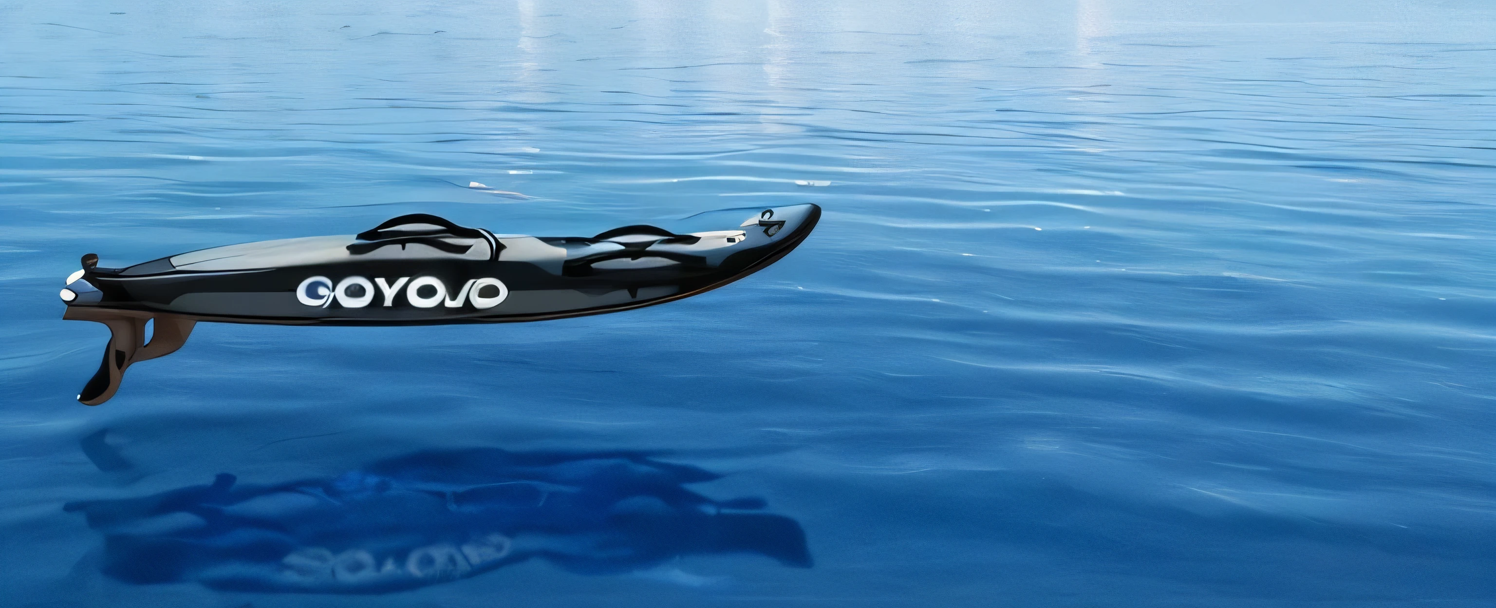Strong authenticity,Surfboard floating on water,Surfboard reflection on water surface,Surfboard unchanged,real sea water