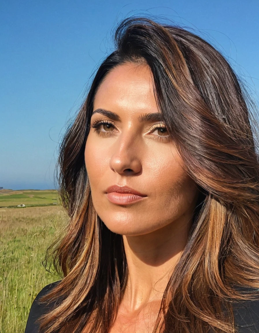 head of'work of'EbonyGoldAI, best quality, High quality, high resolution, (((beautiful detailed sky))), Grandioseeur, chalet, Grandiose(magnificent, splendid), Vista(voir), grand spectacle, HD, ((best shadow)), realistic, nature, scenery, nuvens, mountain, grass, rock, colline, falaise, tree, trottoir, only'background, the night sky, Clair de lune, ((ultra-detailed)), (Meilleure illustration), ((an extremely delicate and beautiful)), angle dynamique, river, runway, bench, Quality'image de la plus High quality, tranquil, loin_loin