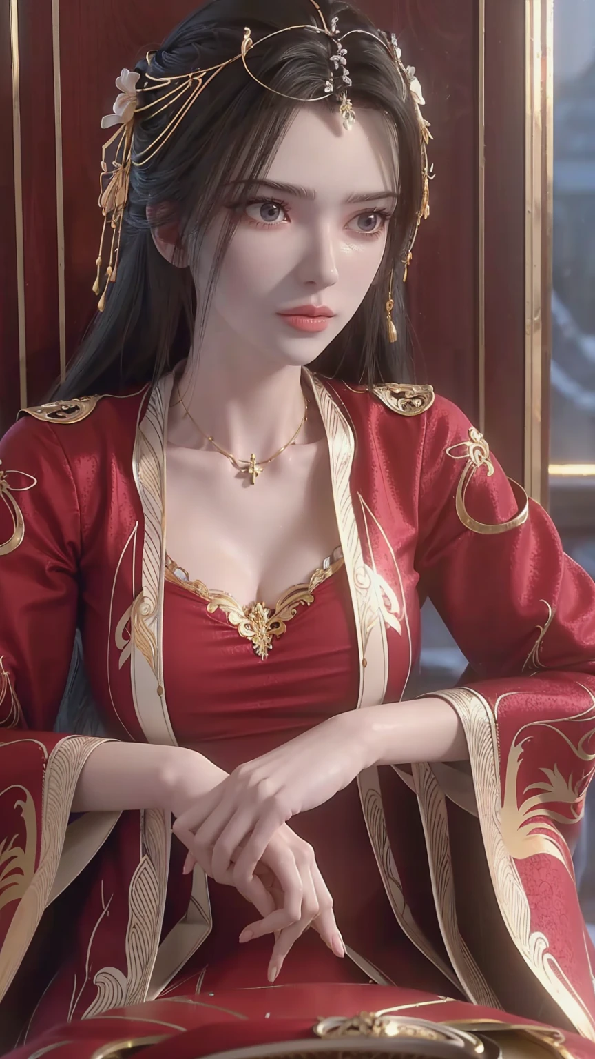 a beautiful young woman with long hair, wearing a nightgown, sitting on a bed, barefoot, in a dress, lying on her side, cross-legged, full body shot, (best quality,4k,8k,highres,masterpiece:1.2),ultra-detailed,(realistic,photorealistic,photo-realistic:1.37),beautiful detailed eyes,beautiful detailed lips,extremely detailed eyes and face,longeyelashes,natural lighting,warm tones,soft focus,portraits,chiaroscuro,depth of field