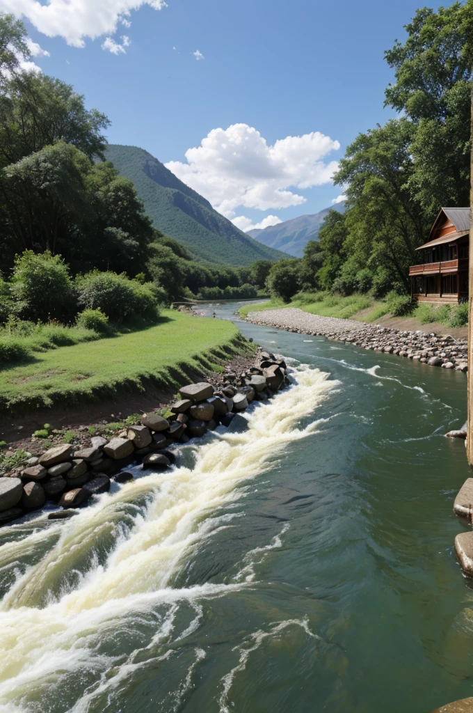 Flowing river to increase business 