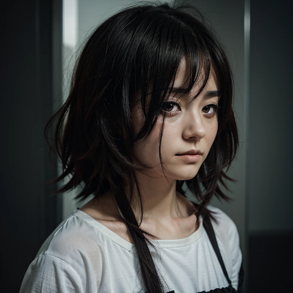 Anime girl, depression, mental disorders, fragments
