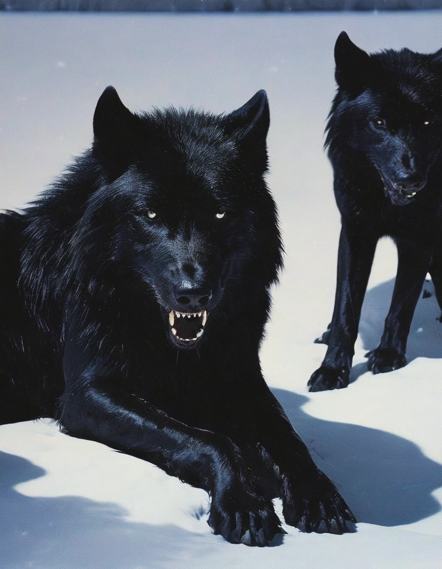 black wolves generative art