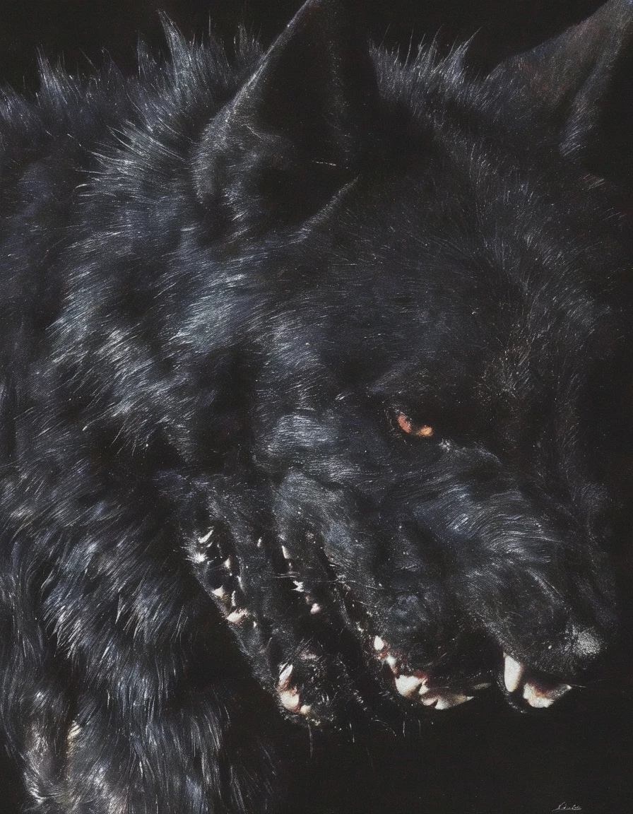 black wolves generative art
