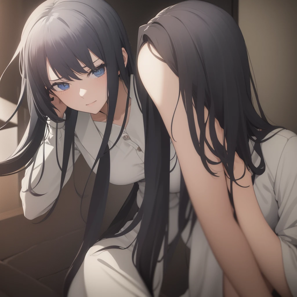 Anime girl, depression, mental disorders, fragments