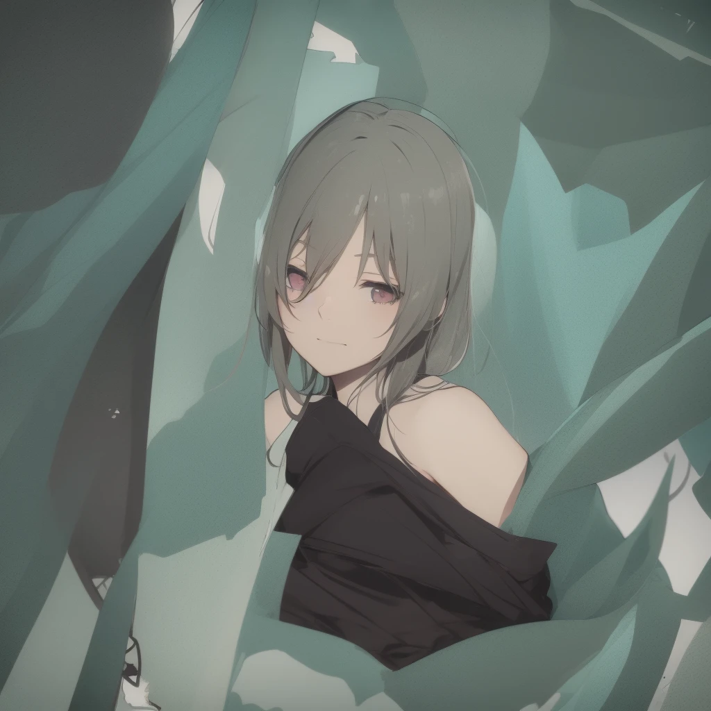 Anime girl, depression, mental disorders, fragments