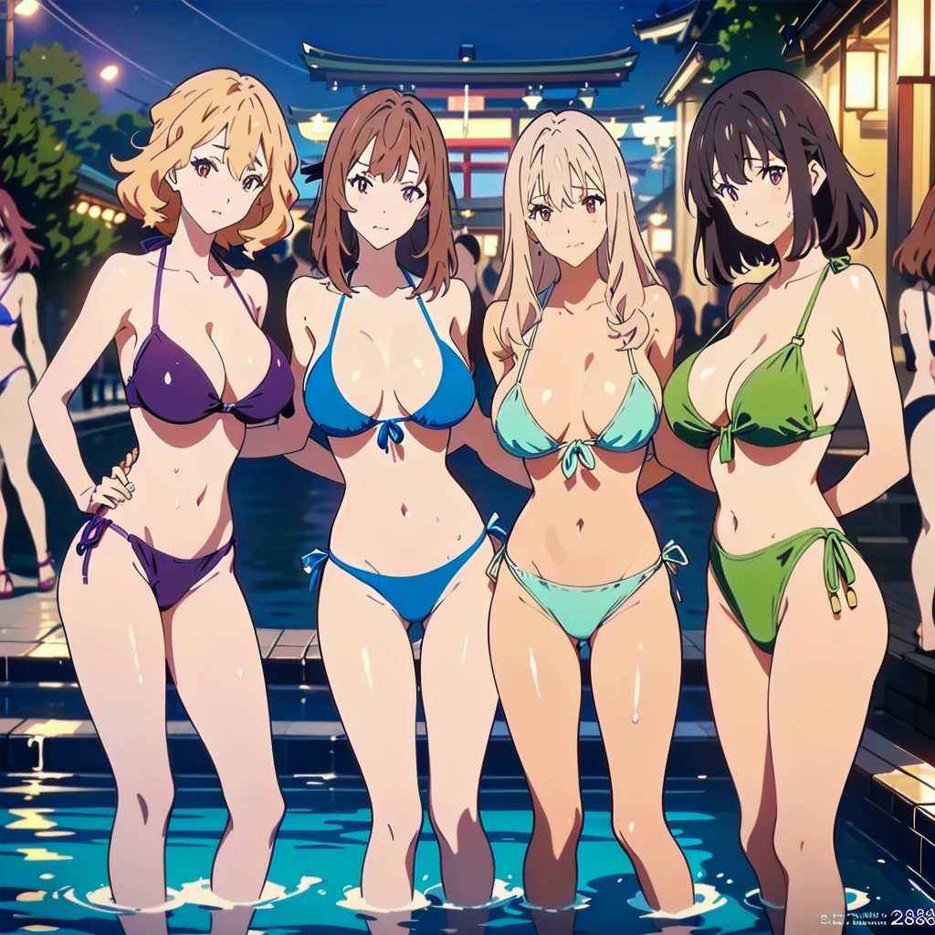 ((NSFW:1.3)),(Textured skin, Anatomically correct, Super Detail, high details, High quality, hight resolution, Best Quality, 1080p,4K),(One-person viewpoint, looking at viewer:1.2),
((kyoto animation style:1.5))
(Multiple girls in night pool),(women's night pool:1.3)
((Multiple girls, 10+girl with, Group photo of the girls, Group photo of the girls:1.3))
(Girls of different ages:1.5),(9-28 years old:1.5),(line up standing:1.3),(huge breasts:1.2),(women with various hairstyles:1.2), all naked, nude,(sweat, wet, wet all over:1.5)
(inviting you to have sex),
nsfw,(Provocative smile, seductive smile, naughty expression, Seductive expression),(embarrassed,blush:1.3)
(Various swimwear:1.5)
spread legs, squatting, pussy focus, camel toe, masturbation