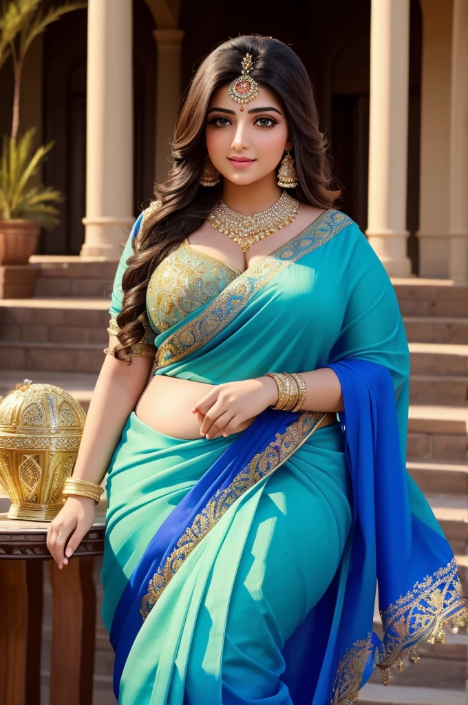 1 Heavenly beautiful and goddess beauty cute and sweet looking face Arabian woman in Table Mountain, Heavenly beautiful Overweight, Heavenly beautiful Extremely fat, Heavenly beautiful and attractive Chubby figure , Heavenly beautiful looking and eye catching luxury style tight fitting elegant saree, reaching out, Heavenly beautiful Arabian woman, 16k, High resolution, masterpiece, highest quality, fine skin, Realistic Photograph