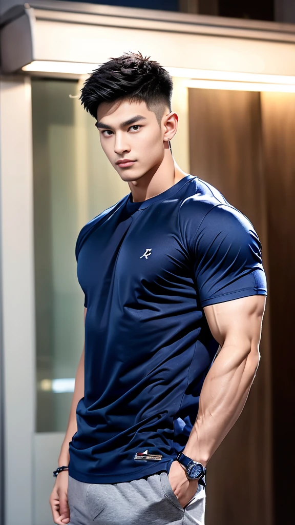 1 Handsome naked Japanese guy ,Sexy pose, A 20 year-old man wearing a Bare chest shirt and Excellent shorts stands against a white background, Navy blue, Navy blue, Sports T-shirt, White, Excellent Sportswear, Gorgeous and sexy clothes, Sportswear, Short sleeve, Jinjinshen blue clothes, Tall young man, Tennis suits, 穿着Sportswear, Dark blue embellished clothing,male,Bare chest,Full chest muscles,Swelling of chest muscles,Six-pack,Hips, Handsome,High,Muscles look good,hairy body,Sexy expression, Wheat complexion,black eyes(thin eyes 1:3),Full body image, Excellent, perfect dick shape, Perfect hand details,Detailed you, , Mostly juicy ass, The opening of your legs