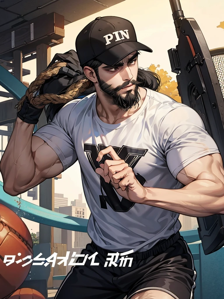 Black Hair、beard、Sports Cap、Tobacco