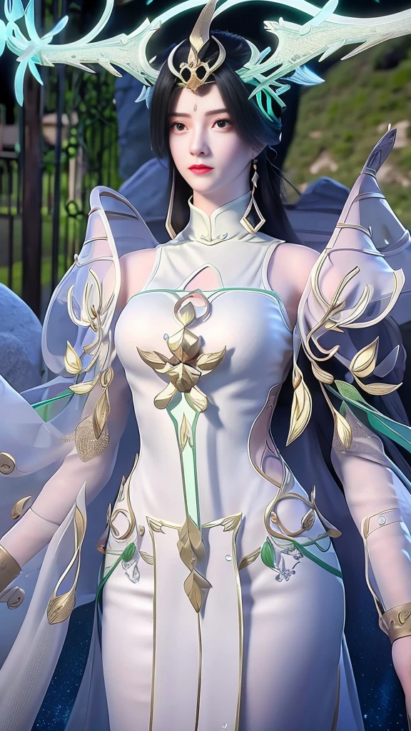 Bust photo，a  beautiful female，messy  hair，teens girl，Symmetrical bun，hair adornments，jewelry，The face is delicate，eye shadows，Purple top，purpleish color，purple，Crop topping，long purple skirt，Dunhuang style，Delicate embroidery，silver decoration，silver streamer，white streamer，Light blue streamer，Fine fine skin，Soft light effects，Delicate and smooth hair，exquisite detailing，eyes highlights，Fair skin，Fine portrayal，Ultimate detail，Cinematic quality，being thin，slenderness，Fragmentation，hair detail，Thin bangs，Shawl hair，Correct bodies，shadowing，Air bangs，8K，Super meticulous，Fine fabric texture，softness，complaisant，Smooth texture，Dunhuang style，Delicate pattern，correct hand painting，anatomy correct，acurate，the night，Night，lamplight，Dingdall effect，Ray traching，Head-up display