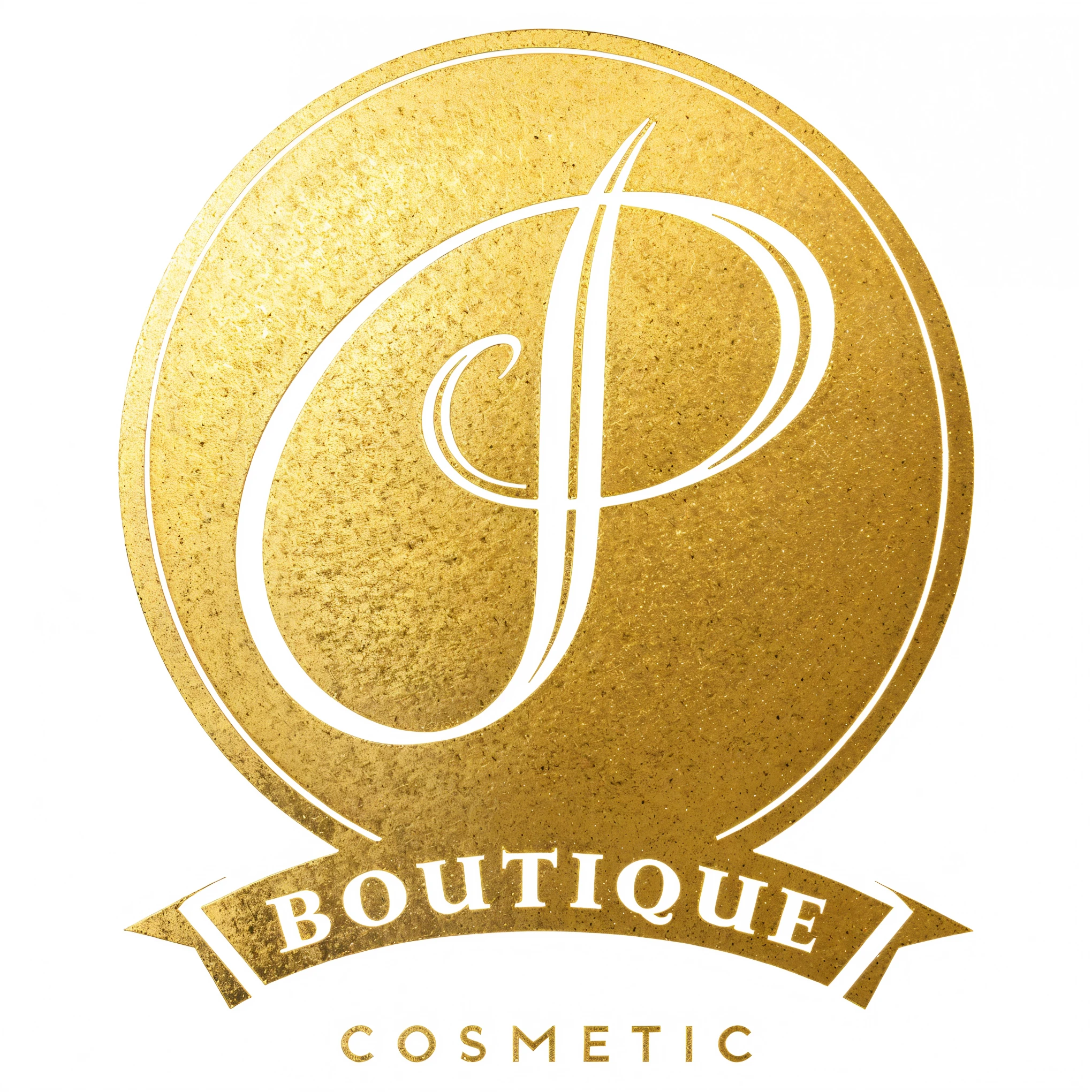 a close up of a gold logo with a black background, by Joseph Bowler, by Phyllis Bone, rounded logo, 💋 💄 👠 👗, by Judith Gutierrez, business logo, p, official store photo, official product photo, ps, boudoir, by Jan Verkolje, posh, pleasure, pv, perfume, p. j. n, logo”