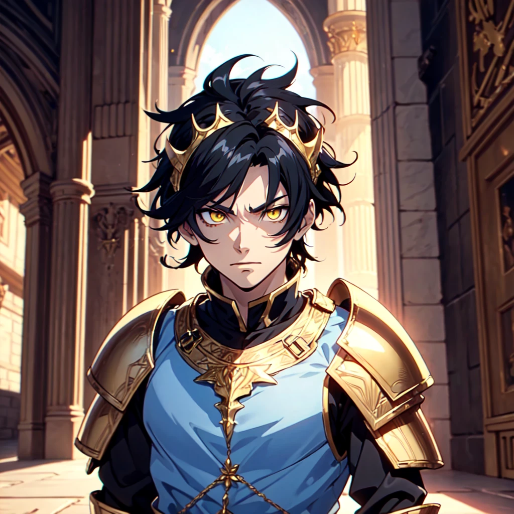 128K Ultra High Definition,
128K Ultra High Quality,
128K Ultra High Resolution,
Best Definition,
Best Quality,
Best Resolution,
Perfectly Detailed,
Perfectly Designed,
Extremely Detailed,
Extremely Designed,
Hyper Detailed,
Hyper Definition,
Hyper Quality,
Hyper Resolution,
Masterpiece,
(((Anime))),
Body Shot,
(((Boy))),
Handsome,
Muscular Body,
(((Black Mid Hair))),
(((Yellow Eyes))),
(((Gold Warlord Armor))),
(((Inside Of Medieval Royal Palace Background Scenery))),