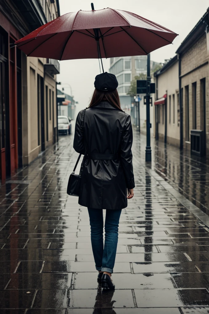 rainy day with umbrella