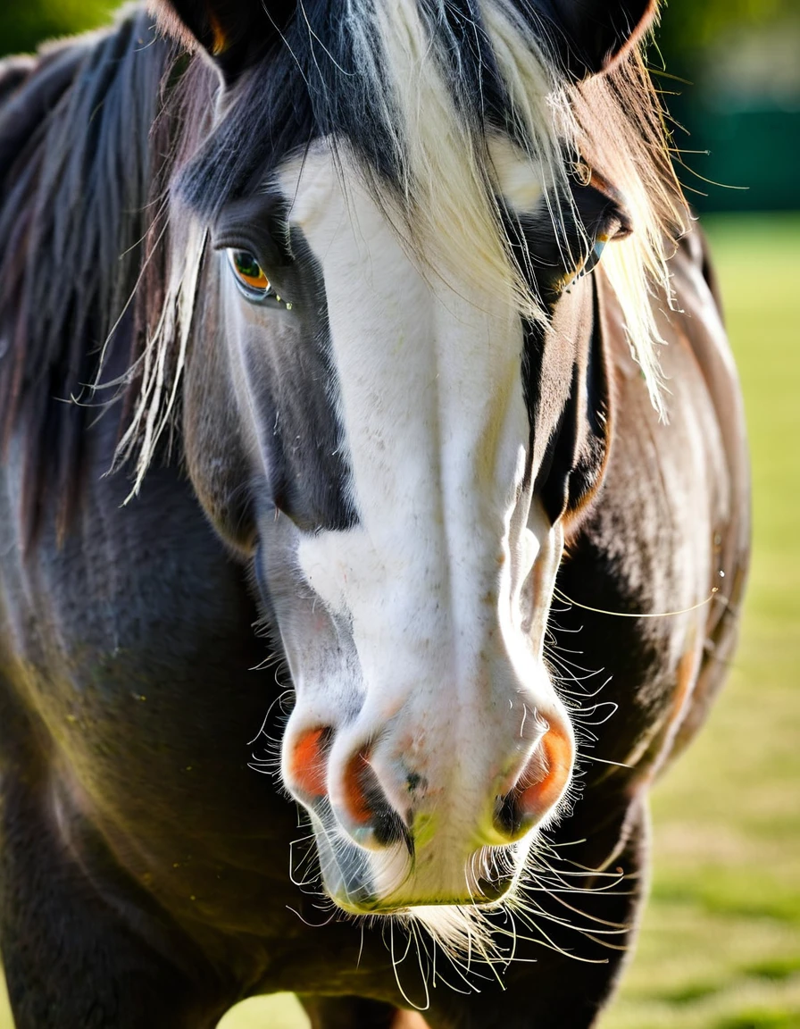 close up of Shire horse stallion bum