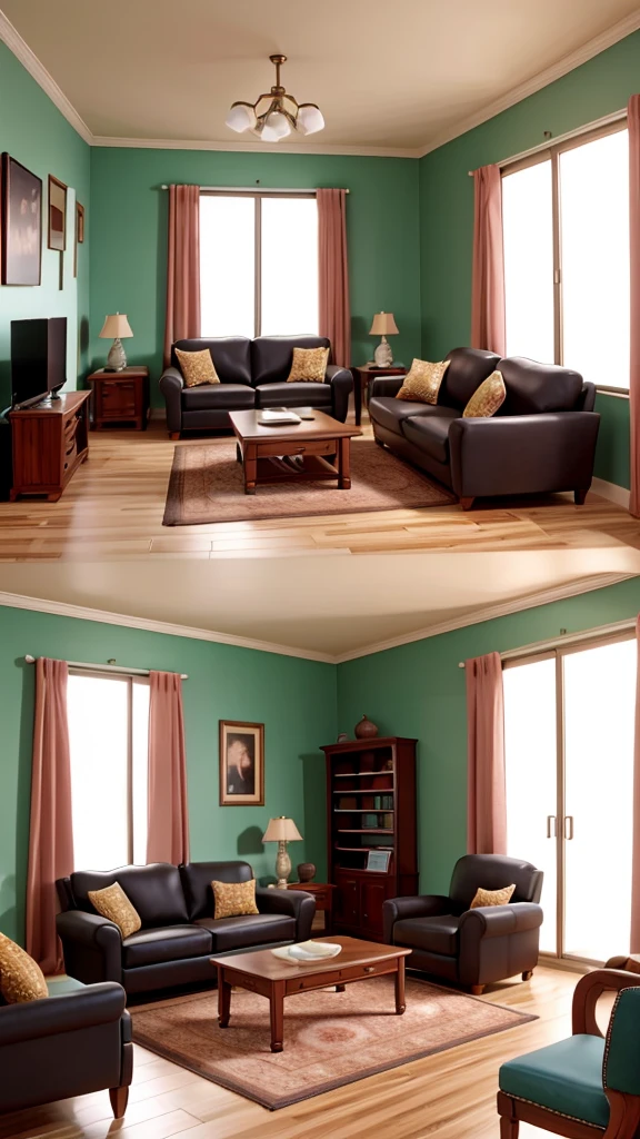 A living room with no people in it