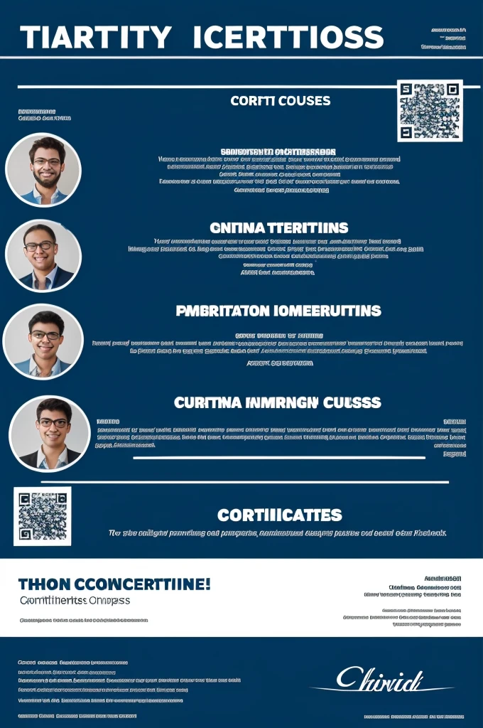 It industry courses certificate for template